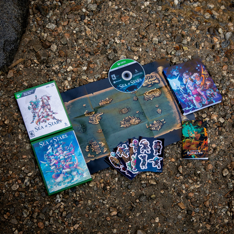 Sea of Stars (Xbox Exclusive Edition) with Disc, Reversible Cover Sheet, Foldout Map, Character Sticker Sheets, and Game Manual