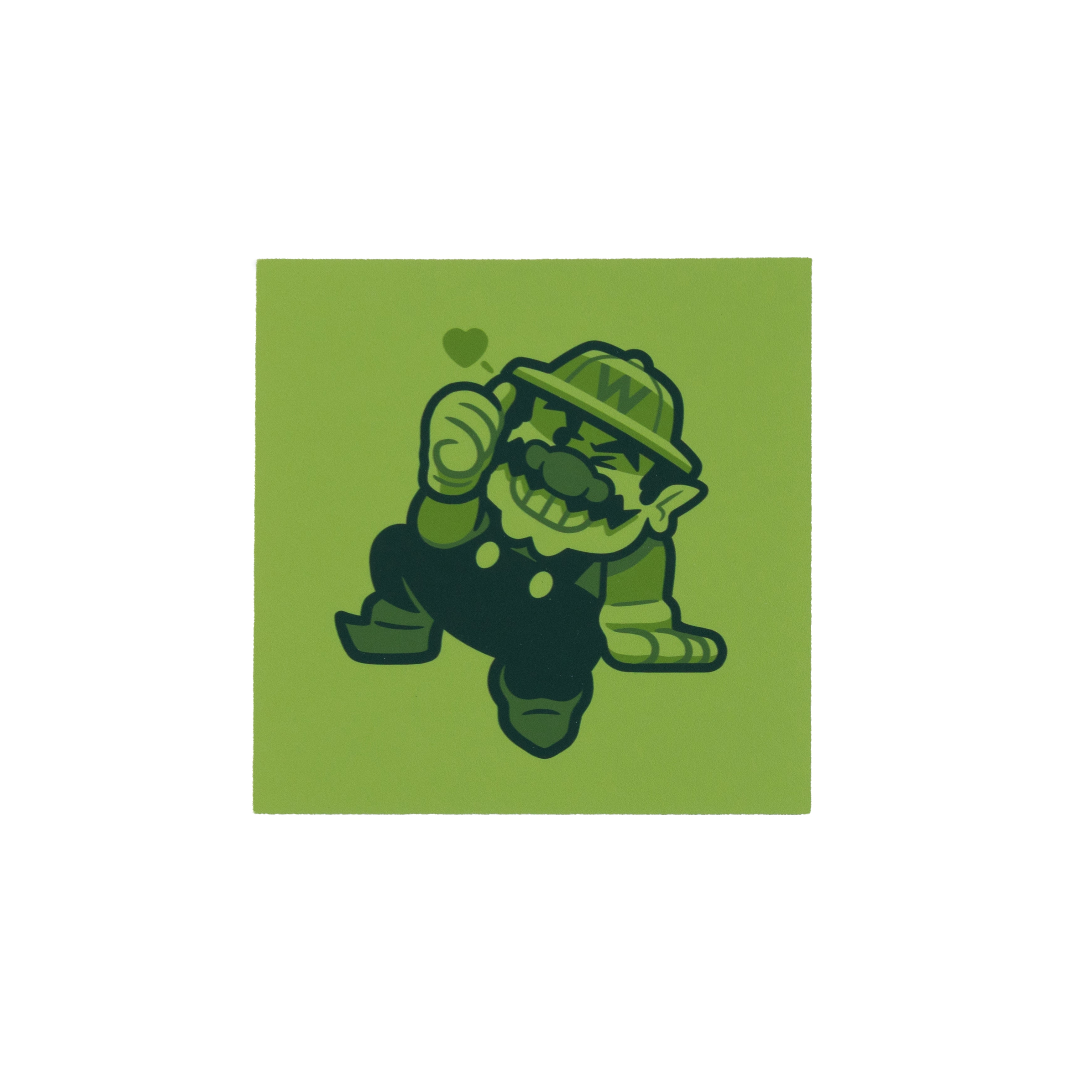 13 Green Glow Wario PRINT by Andrew Kolb