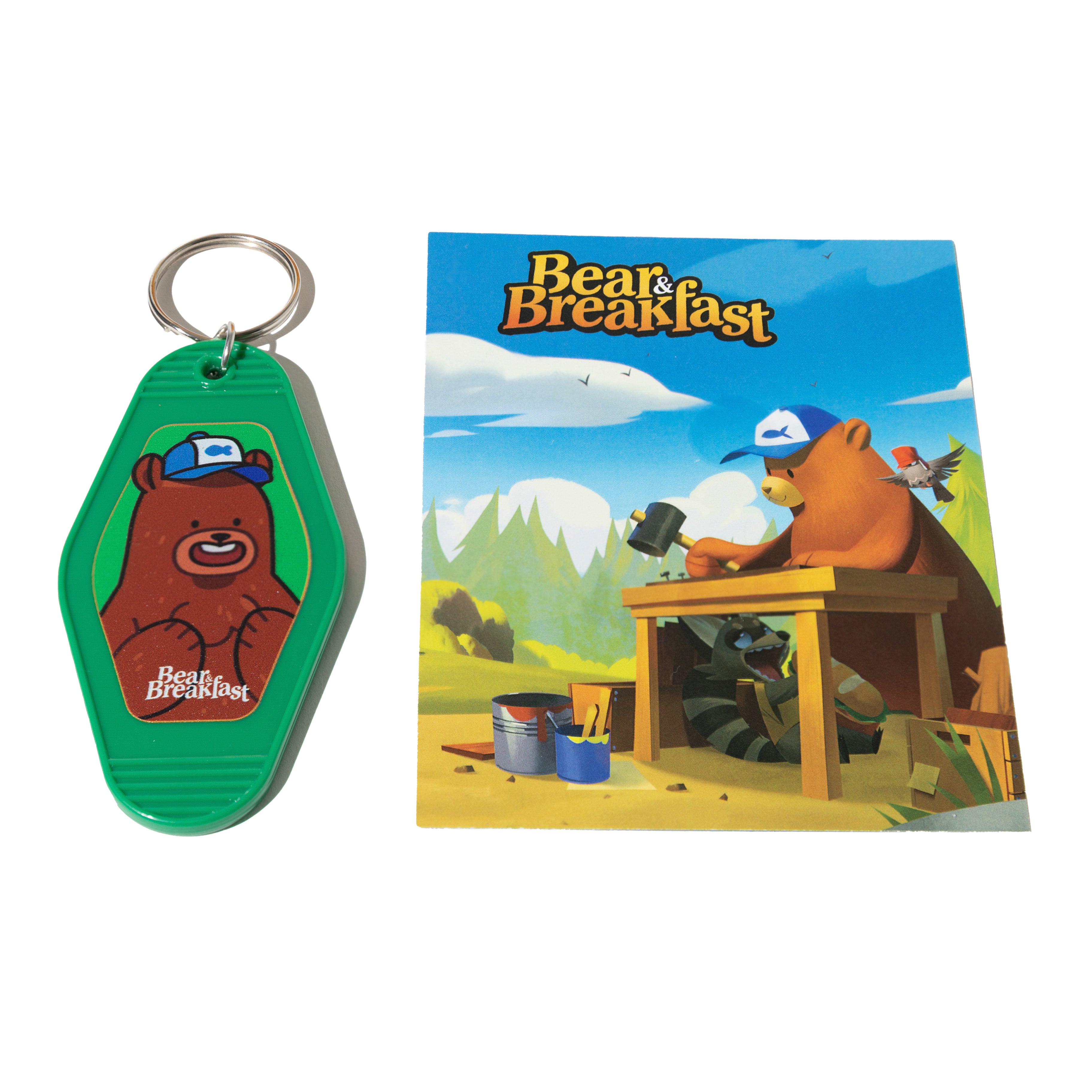Bear and Breakfast Keychain and Art Card