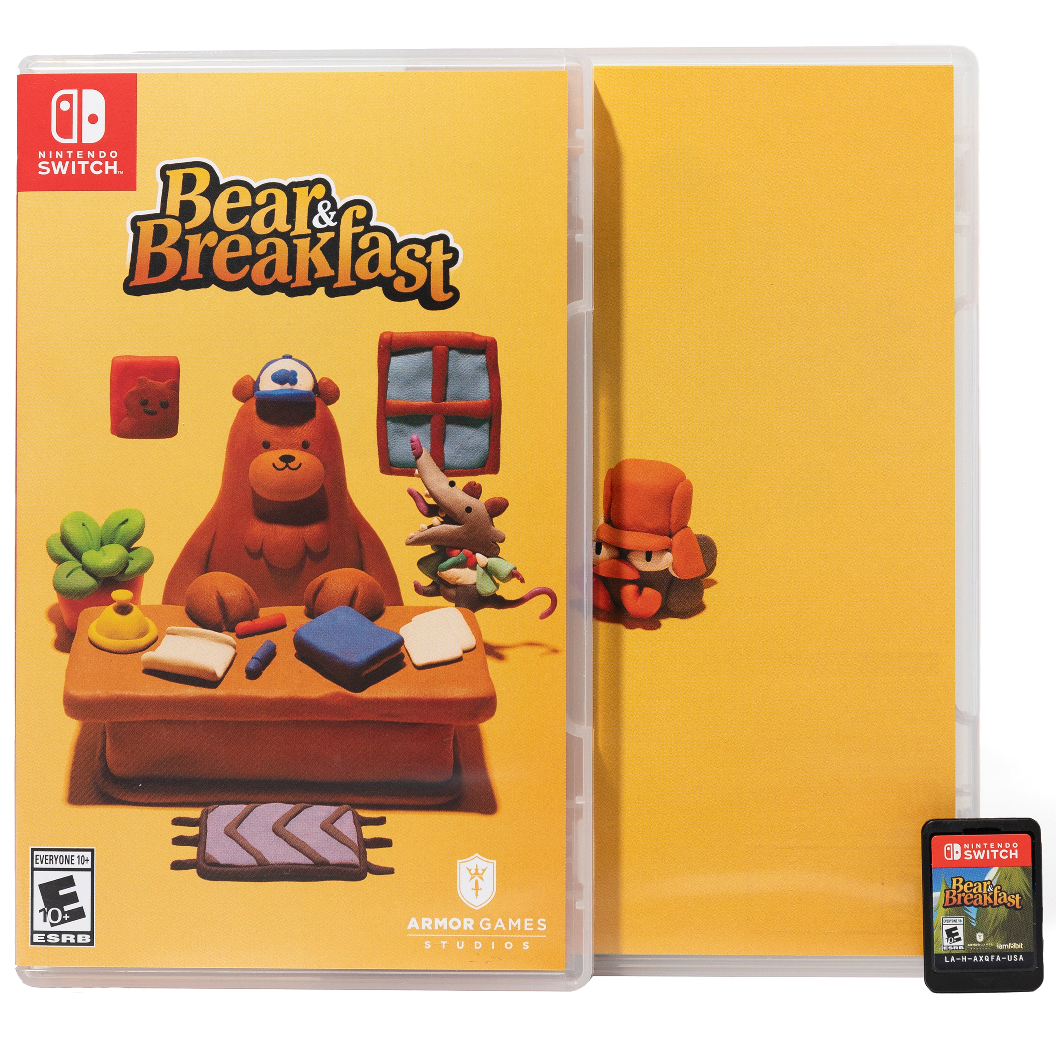 Bear and Breakfast Nintendo Switch, Reversible Cover Sheet, and Cartridge