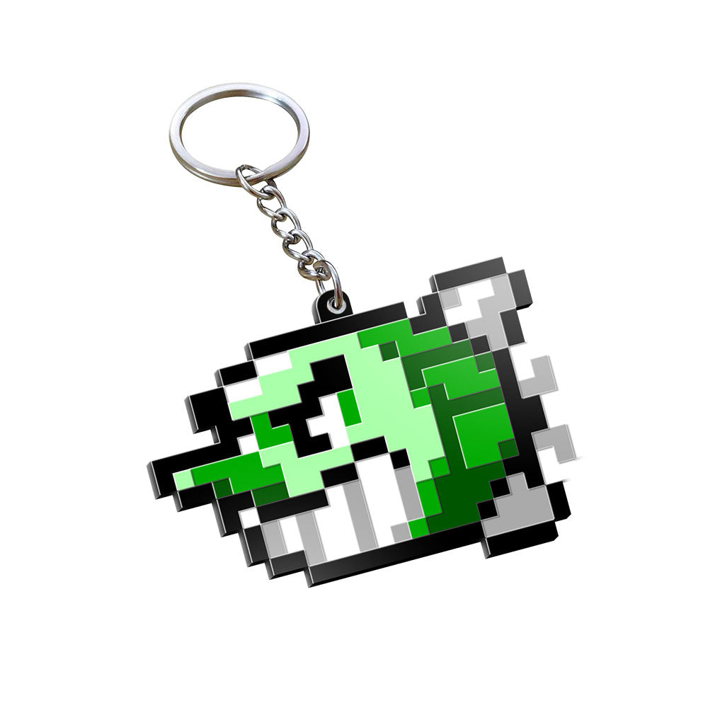 Mighty Cuphead Adventure Pixel Art Keychain Blind Box