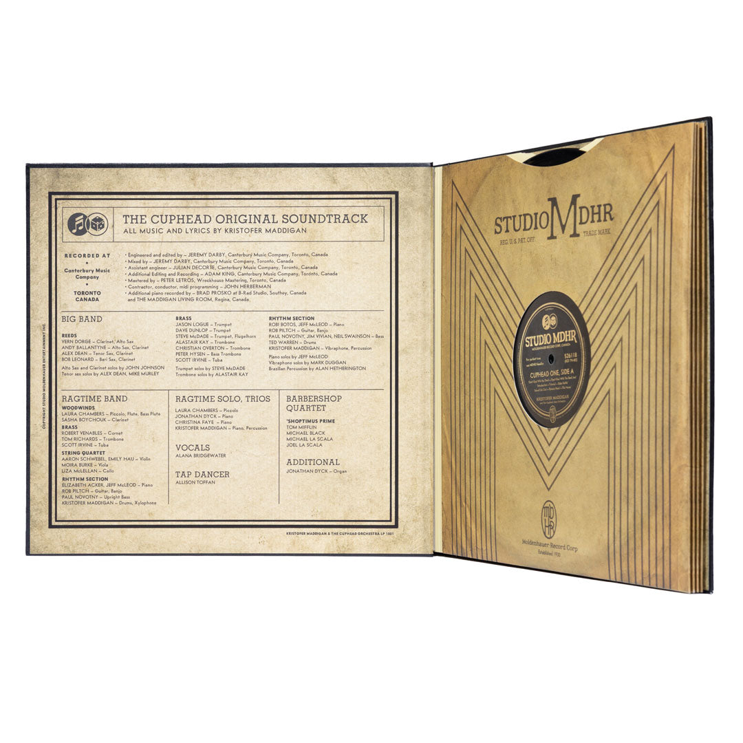 Cuphead 4xLP Deluxe Vinyl Soundtrack Inside of Jacket