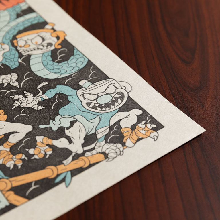 Ms. Chalice - Orochi Limited Edition Woodblock Print (Cuphead)