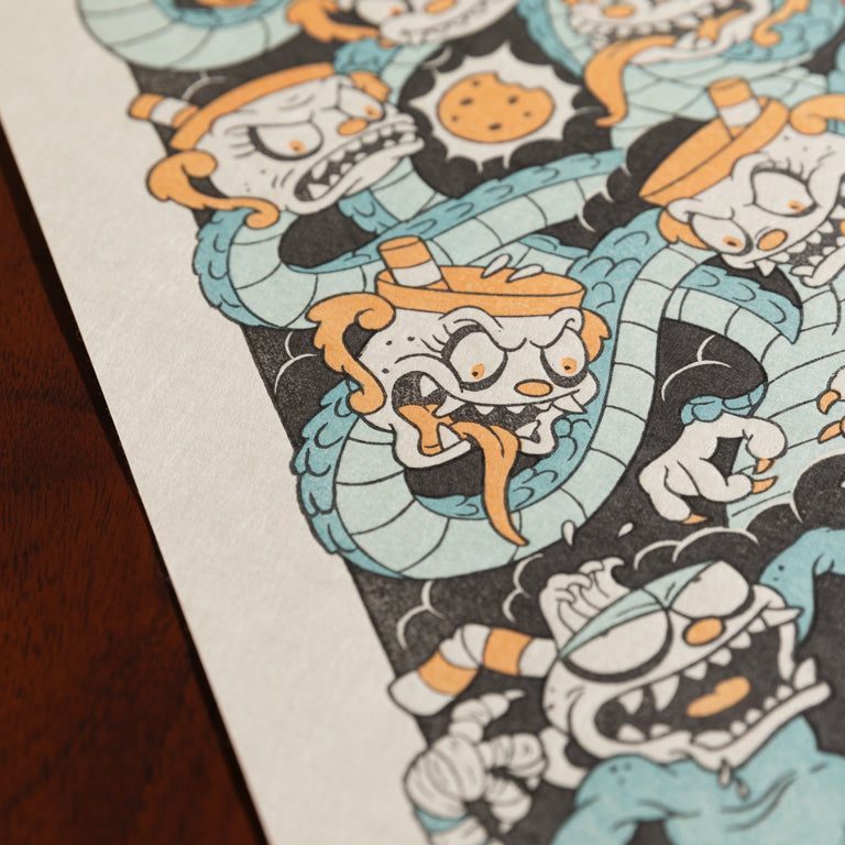 Ms. Chalice - Orochi Limited Edition Woodblock Print (Cuphead)
