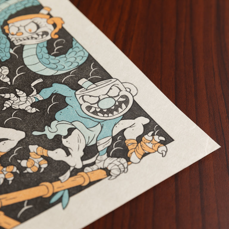Ms. Chalice - Orochi Limited Edition Woodblock Print (Cuphead)