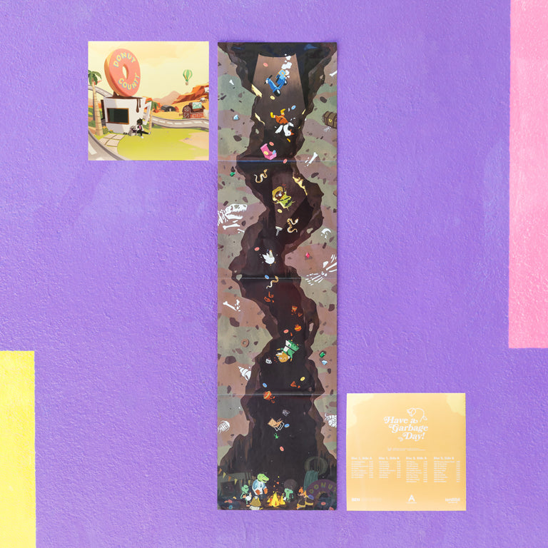 Donut County 2xLP Reissue jacket and Foldout poster