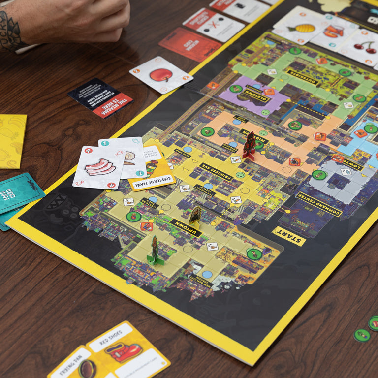 Eastward 2xLP Vinyl Soundtrack (Limited Edition Board Game), Game Board, Game Cards, Game Manual, Game Tokens, and Character Pieces