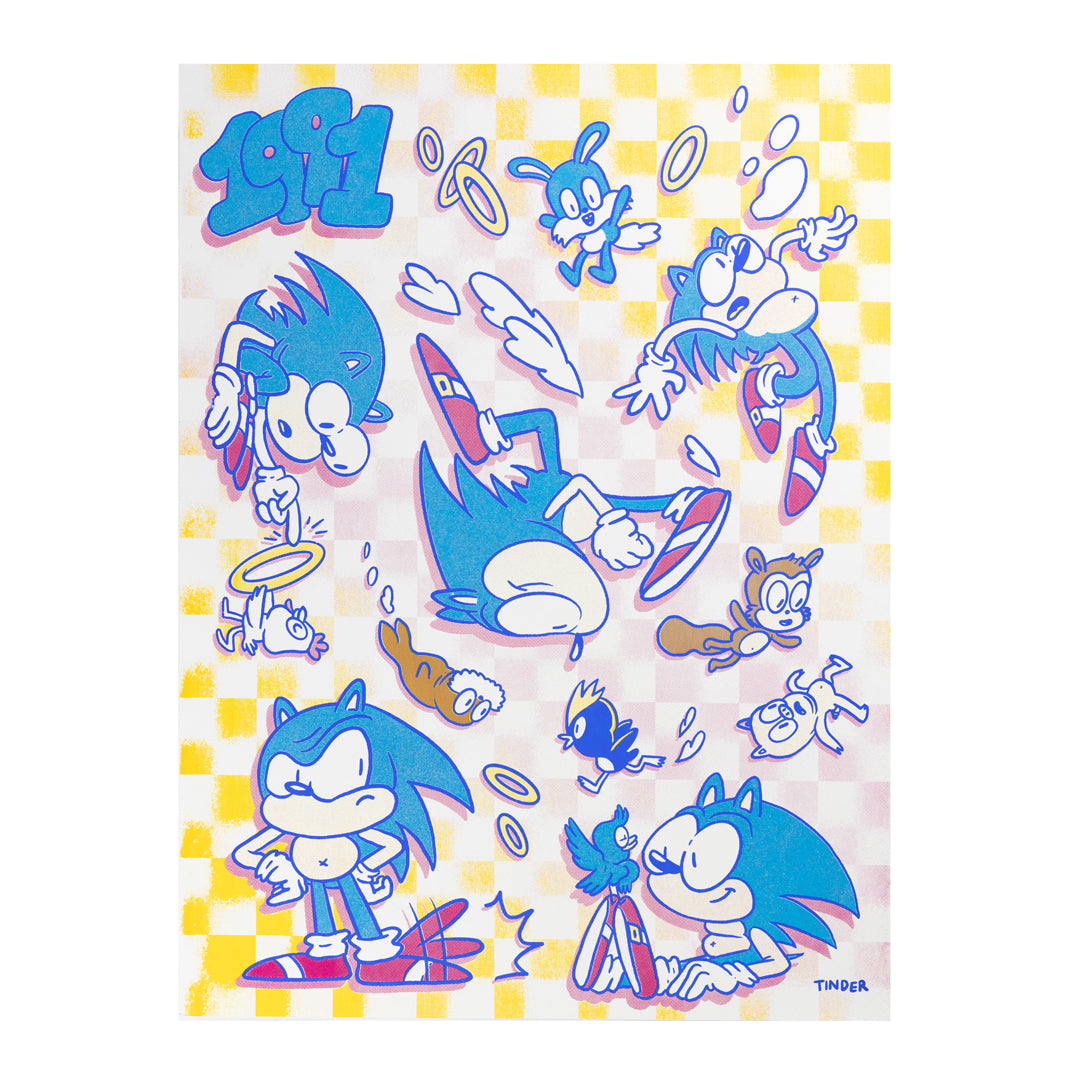 Jeremy Tinder - Sonic and His Animal Friends (Art Print)