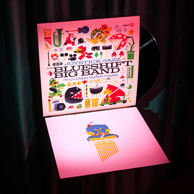 Joystick Jazz: The Blueshift Big Band Plays Classic Mario Tunes (Vol. 3) Vinyl Soundtrack with sleeve
