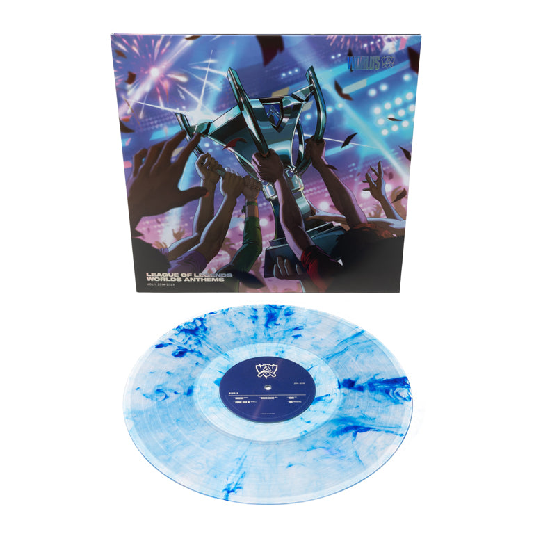 League of Legends Worlds Anthems Vol 1: 2014-2023 1xLP Clear with Worlds Blue Smoke (iam8bit exclusive) With Disc