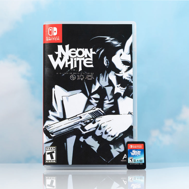 Neon White Nintendo Switch With Switch Cartridge