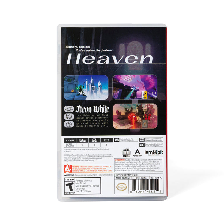 Neon White Nintendo Switch (Back)