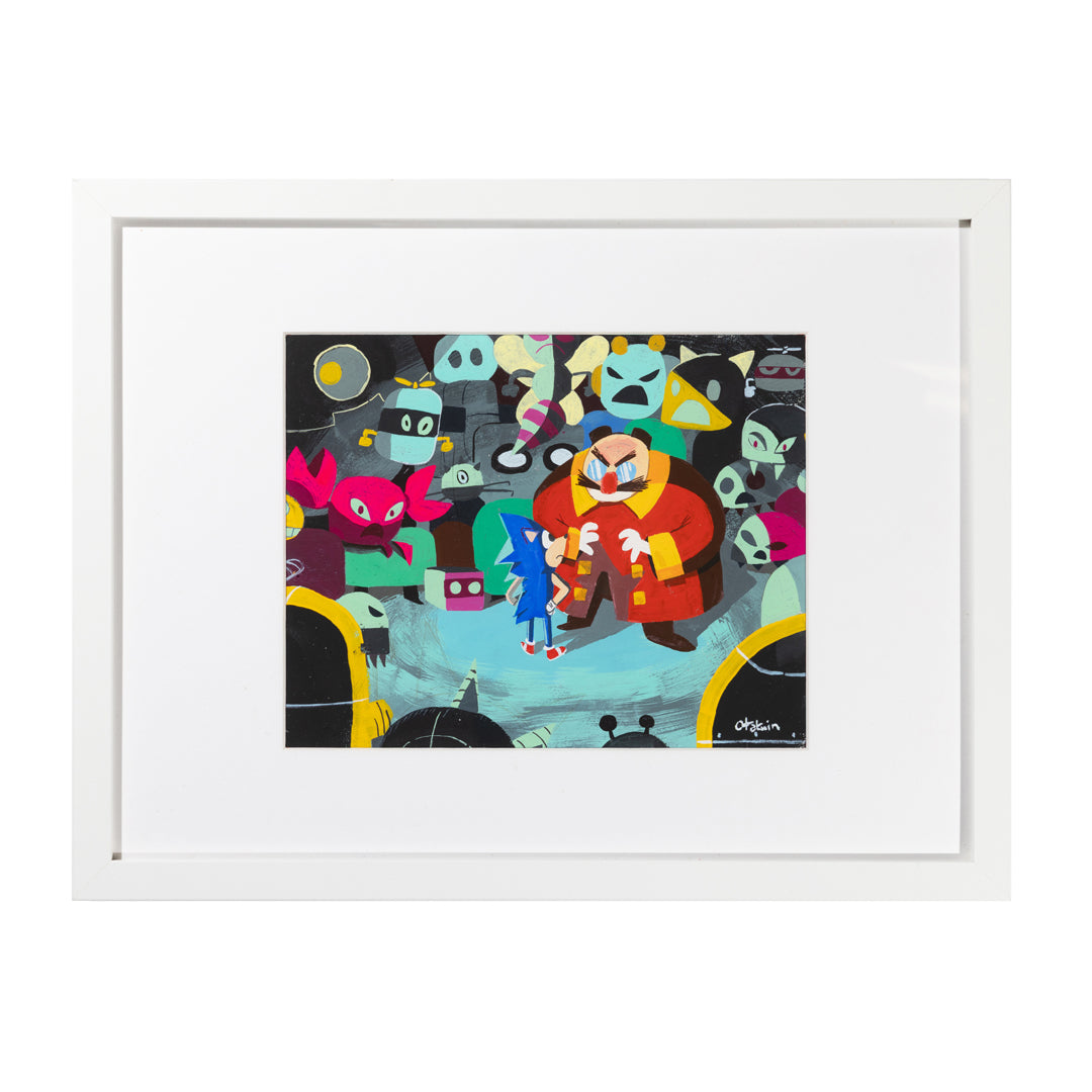 Oliver Akuin - Sonic Showdown (Original Art Piece)