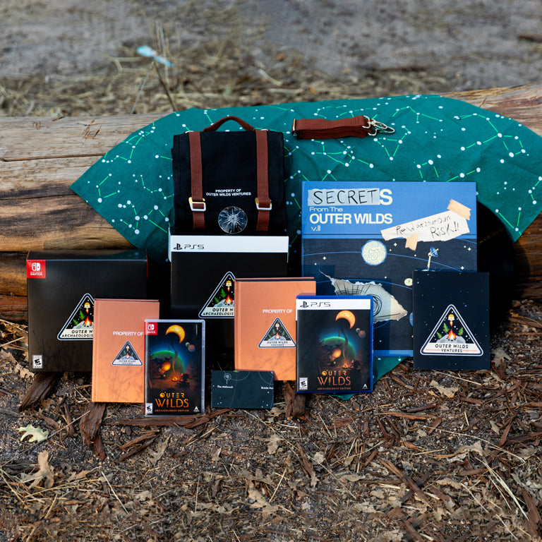 Outer Wilds: Collector's Edition with Pouch, Clasp, Bandana, Booklet, Planet Patches, and Outer Wilds: Echoes of the Eye Vinyl (not included in purchase)