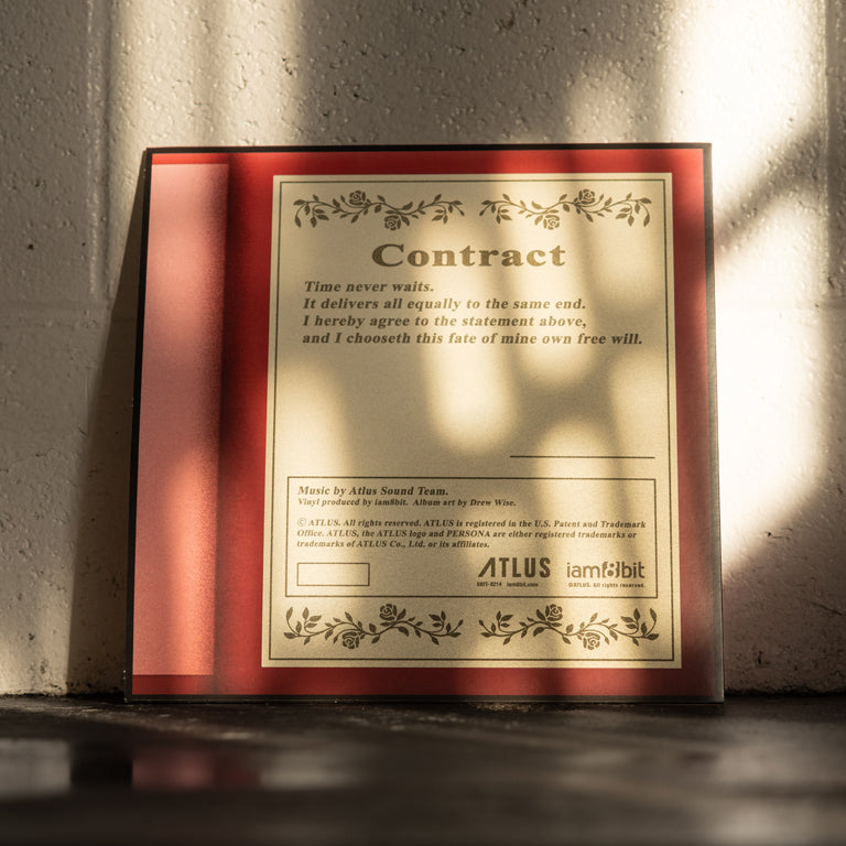 Persona 3 Portable Vinyl Soundtrack Back of Jacket