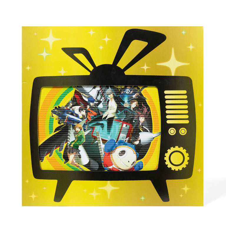 Persona 4 Golden Vinyl Soundtrack Jacket cutout detail with sleeve
