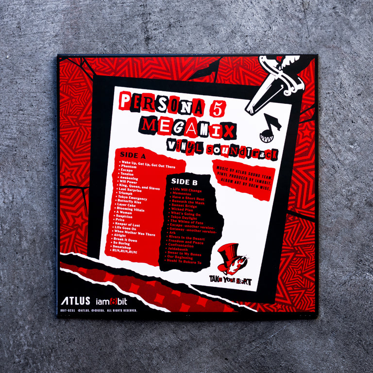 Persona 5 Megamix Vinyl Soundtrack Back of Jacket