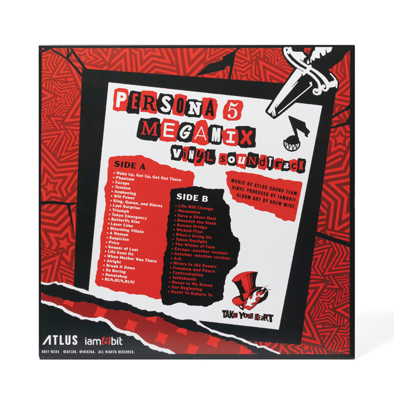 Persona 5 Megamix Vinyl Soundtrack Back of Jacket