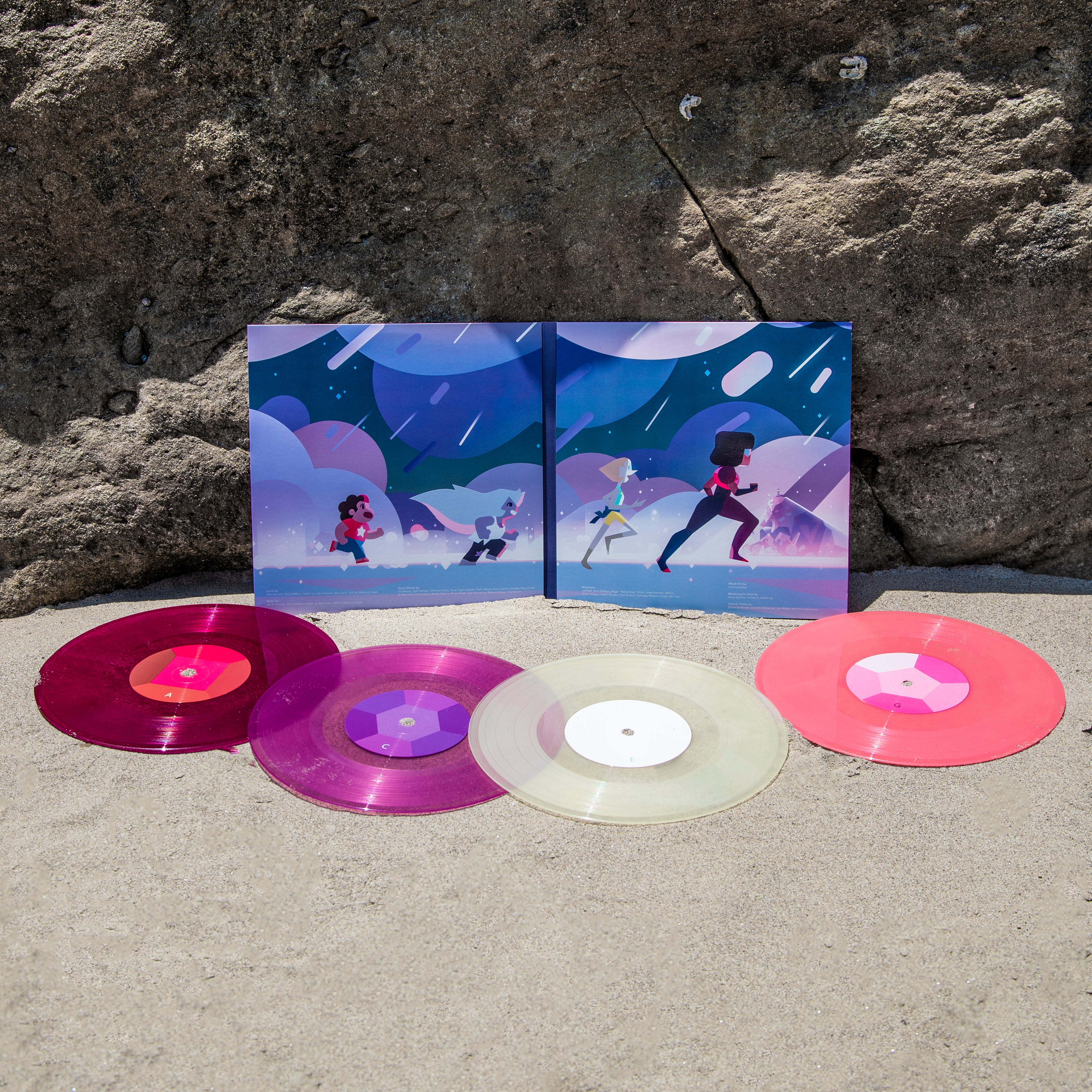 Steven Universe 4 x 10” Vinyl Set Inside Gatefold & Discs