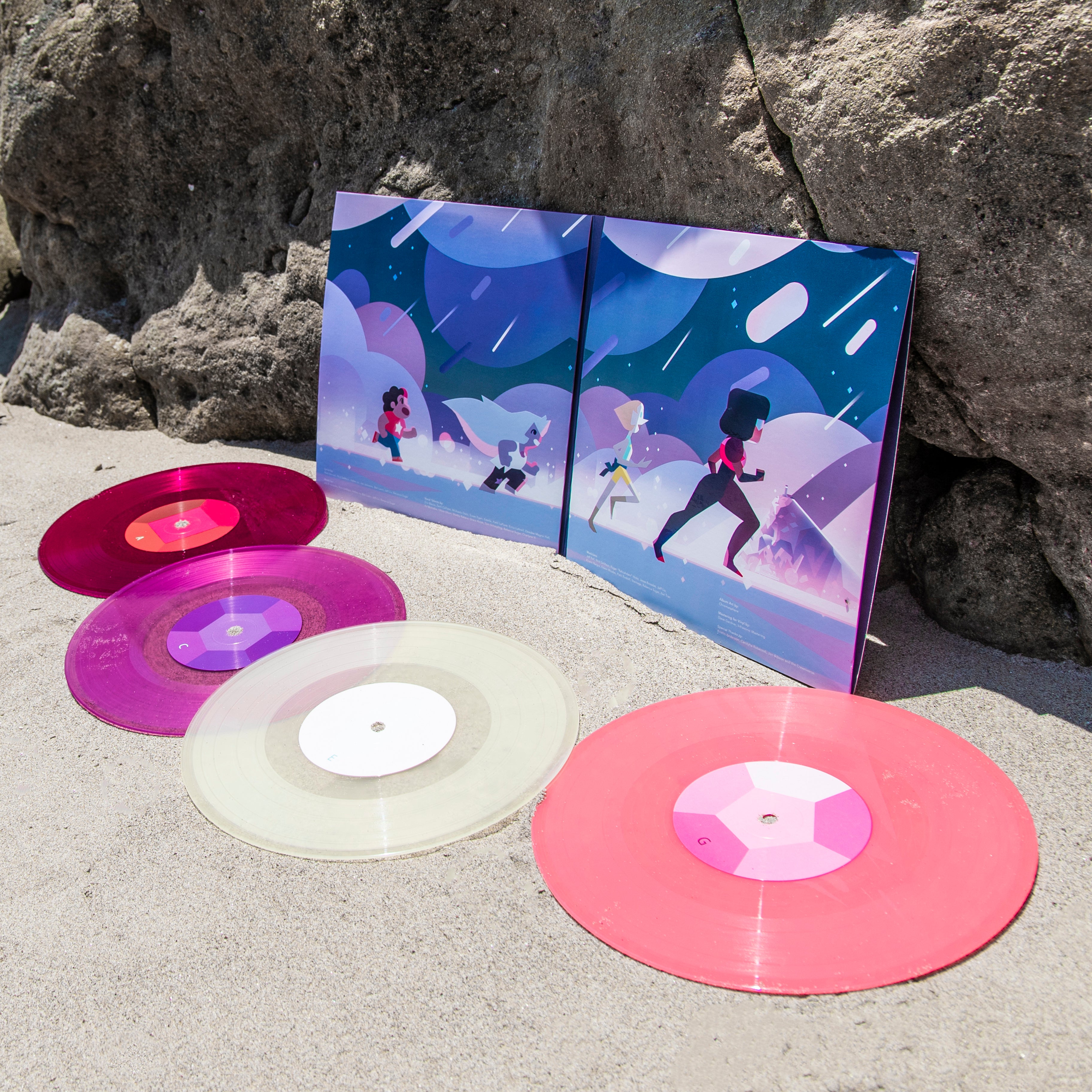 Steven Universe 4 x 10” Vinyl Set Inside Gatefold & Discs