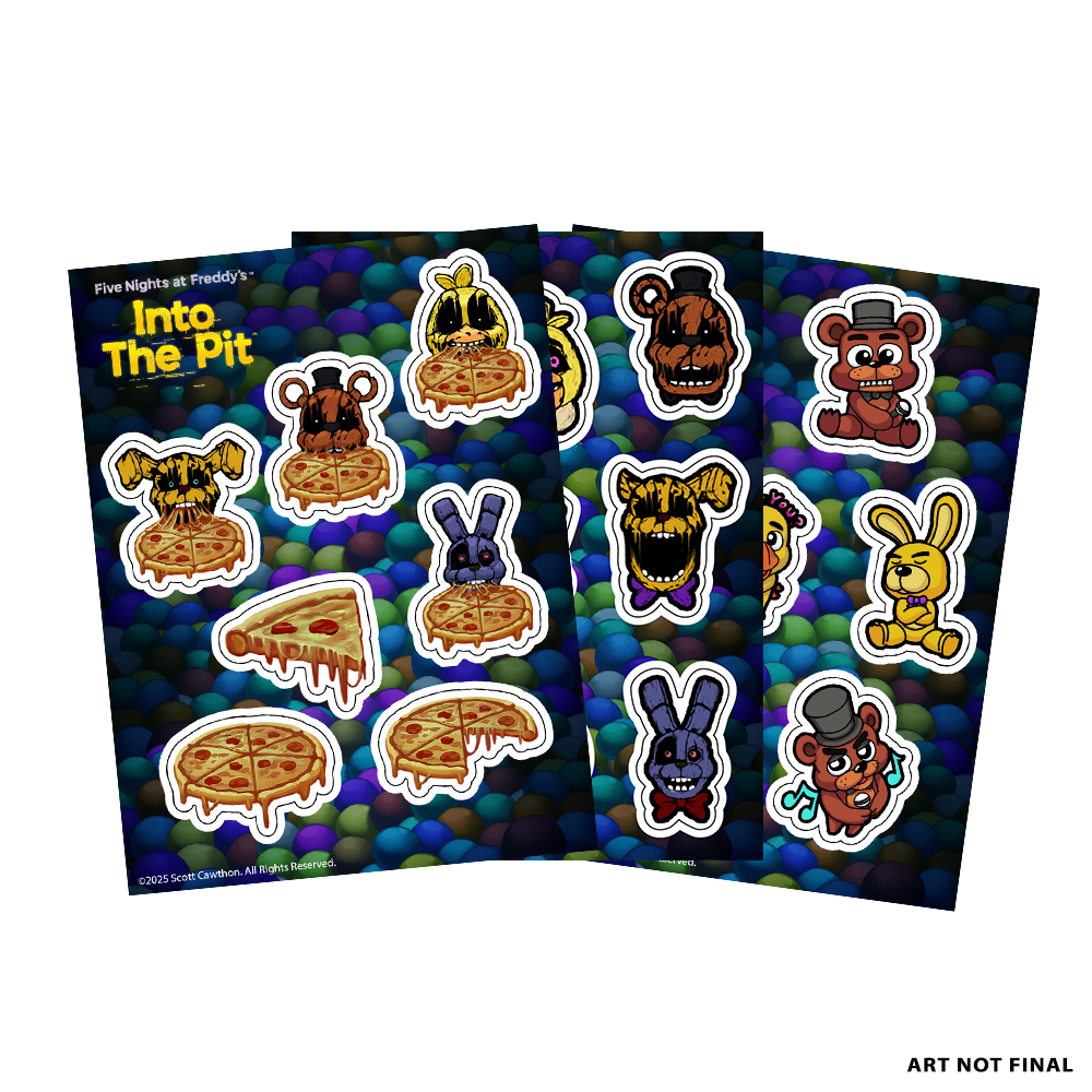 Five Nights at Freddy’s: Into the Pit Sticker Sheets