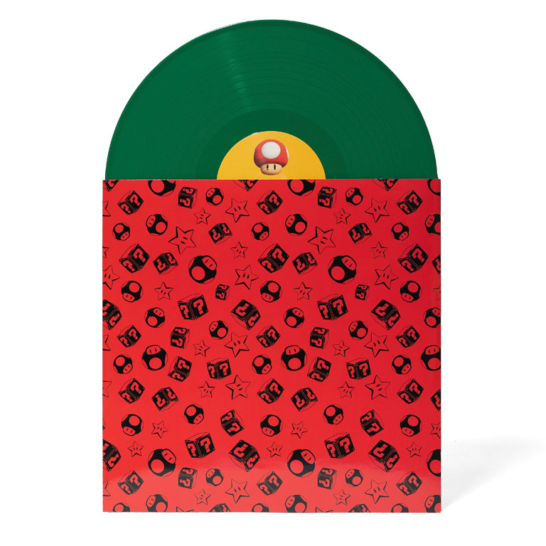 The Super Mario Bros. Movie 2xLP - Red and Green - Disc and Sleeve A/B