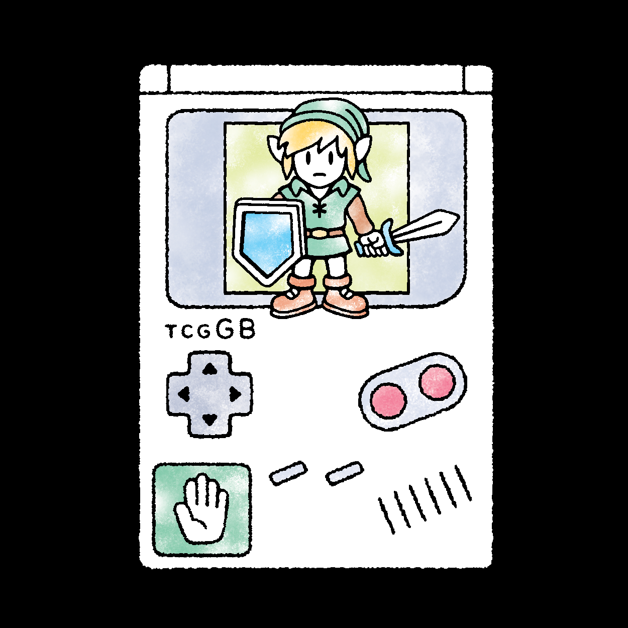 53 TCG-GB 2 - Link (Zelda: Link's Awakening) by Drew Wise
