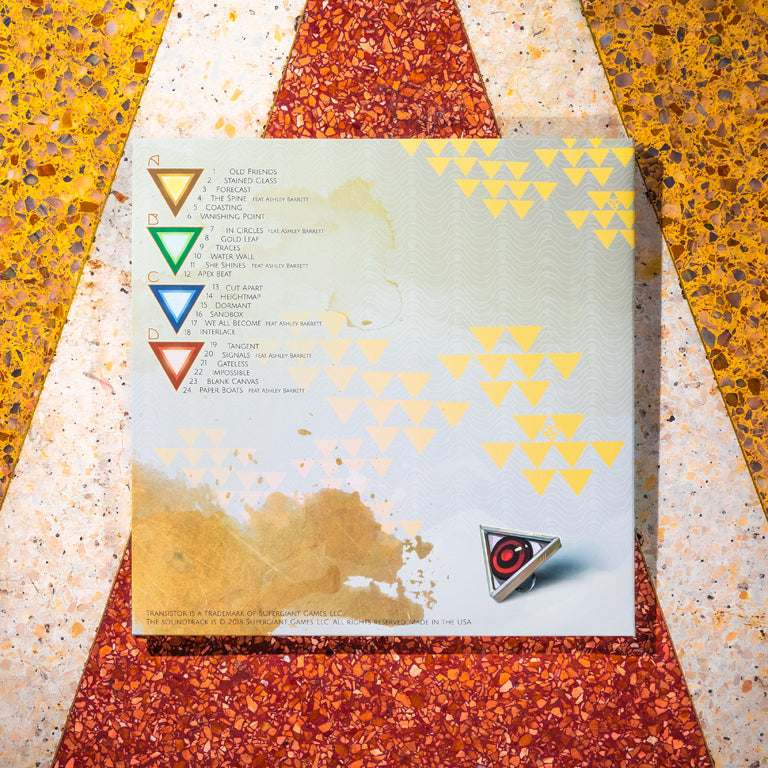 Transistor: Original Soundtrack 2xLP - iam8bit Exclusive Edition - Back of Jacket