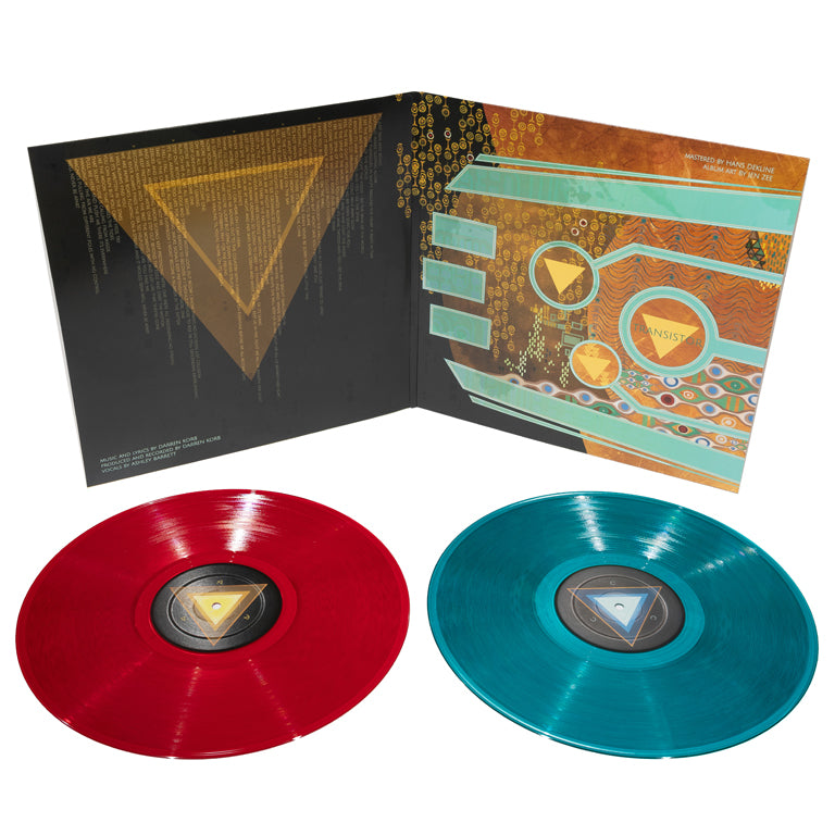 Transistor: Original Soundtrack 2xLP - iam8bit Exclusive Edition - 2xLP on Red & Teal Vinyl  - jacket and discs