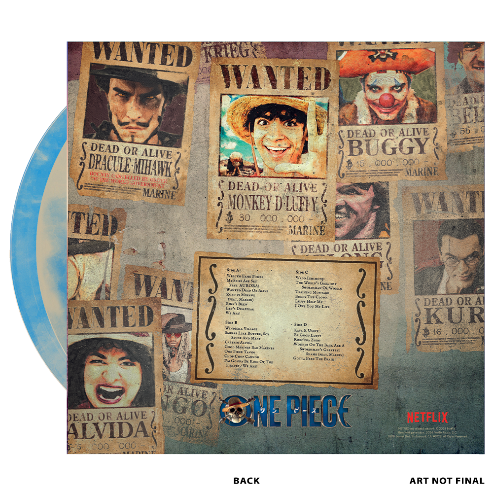 One Piece (Soundtrack from the Netflix Series) 2xLP sleeve with disc (back)
