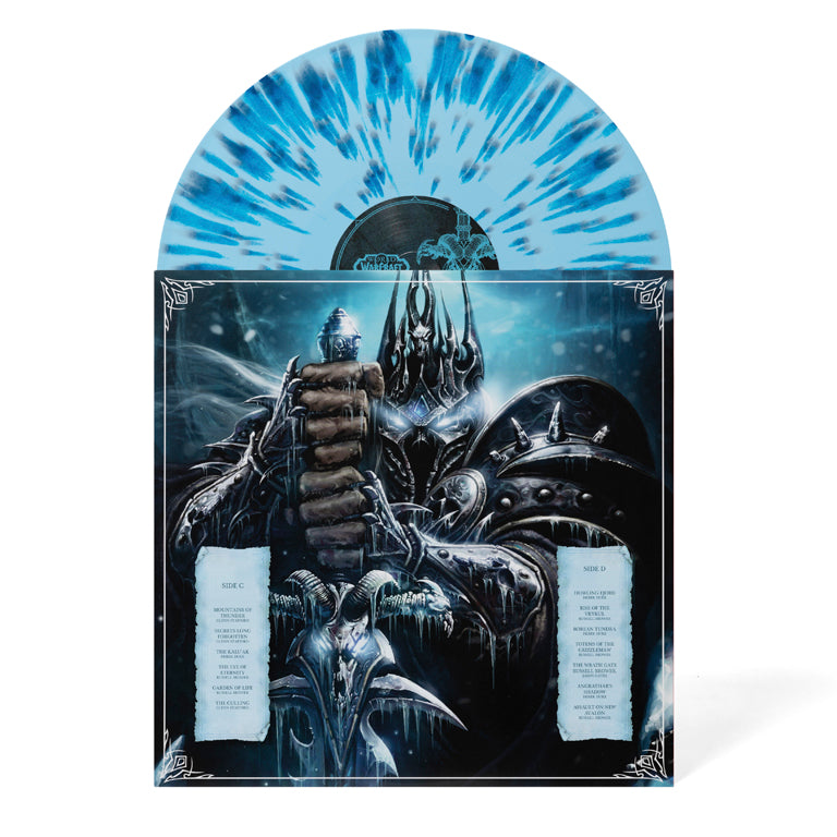 World of Warcraft: Wrath of the Lich King 2xLP Blizzard 'Blue Splatter' Sleeve and Disc C/D
