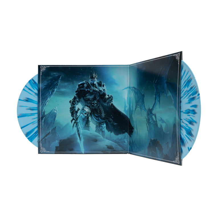 World of Warcraft: Wrath of the Lich King 2xLP Blizzard 'Blue Splatter' Open Gatefold With Discs