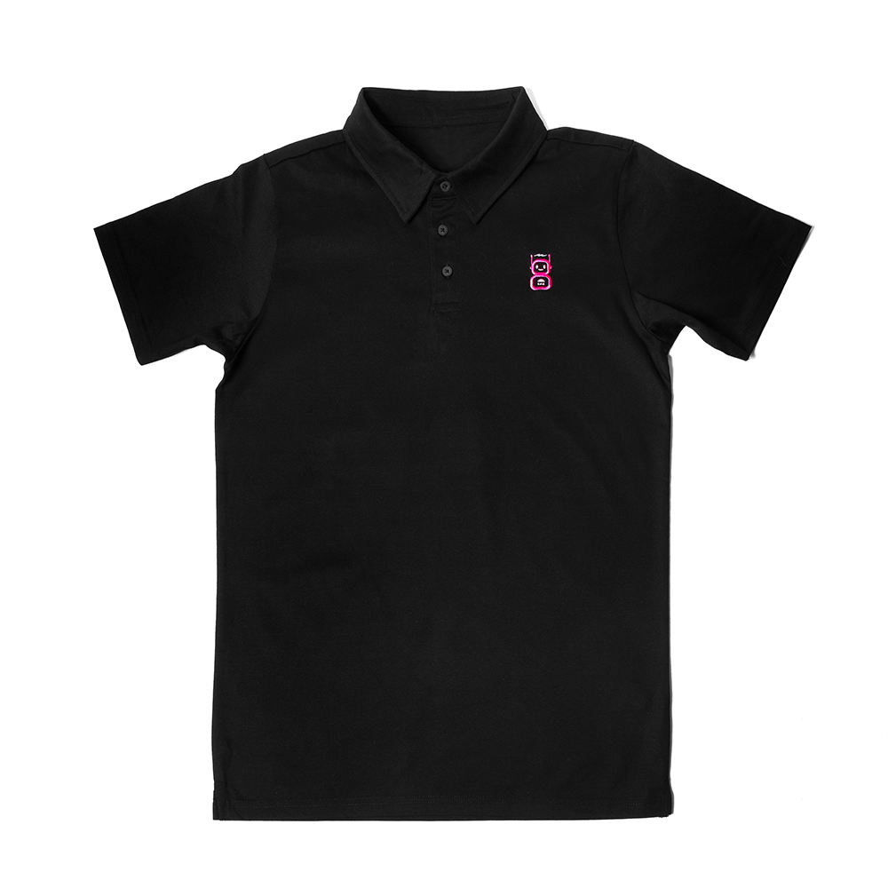 iam8bit Presents: iam8bot Embroidered Polos (Black)