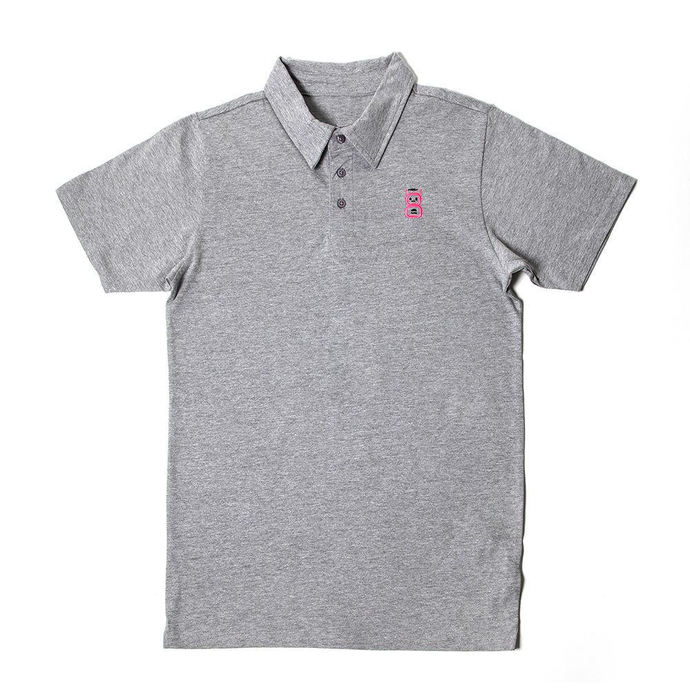 iam8bit Presents: iam8bot Embroidered Polos (Gray)