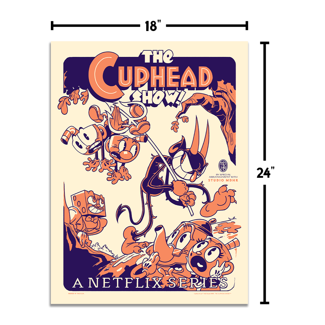 The Cuphead Show! Devil May Care Screen Print