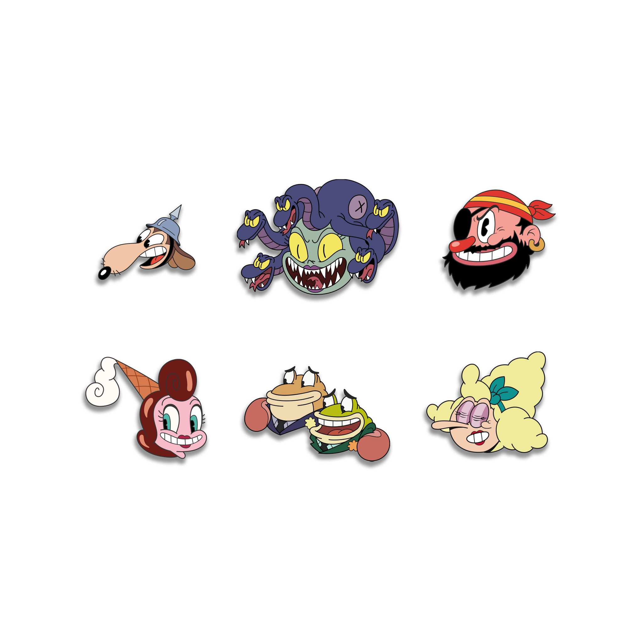iam8bit | The Cuphead Show! Premium Enemy Pins