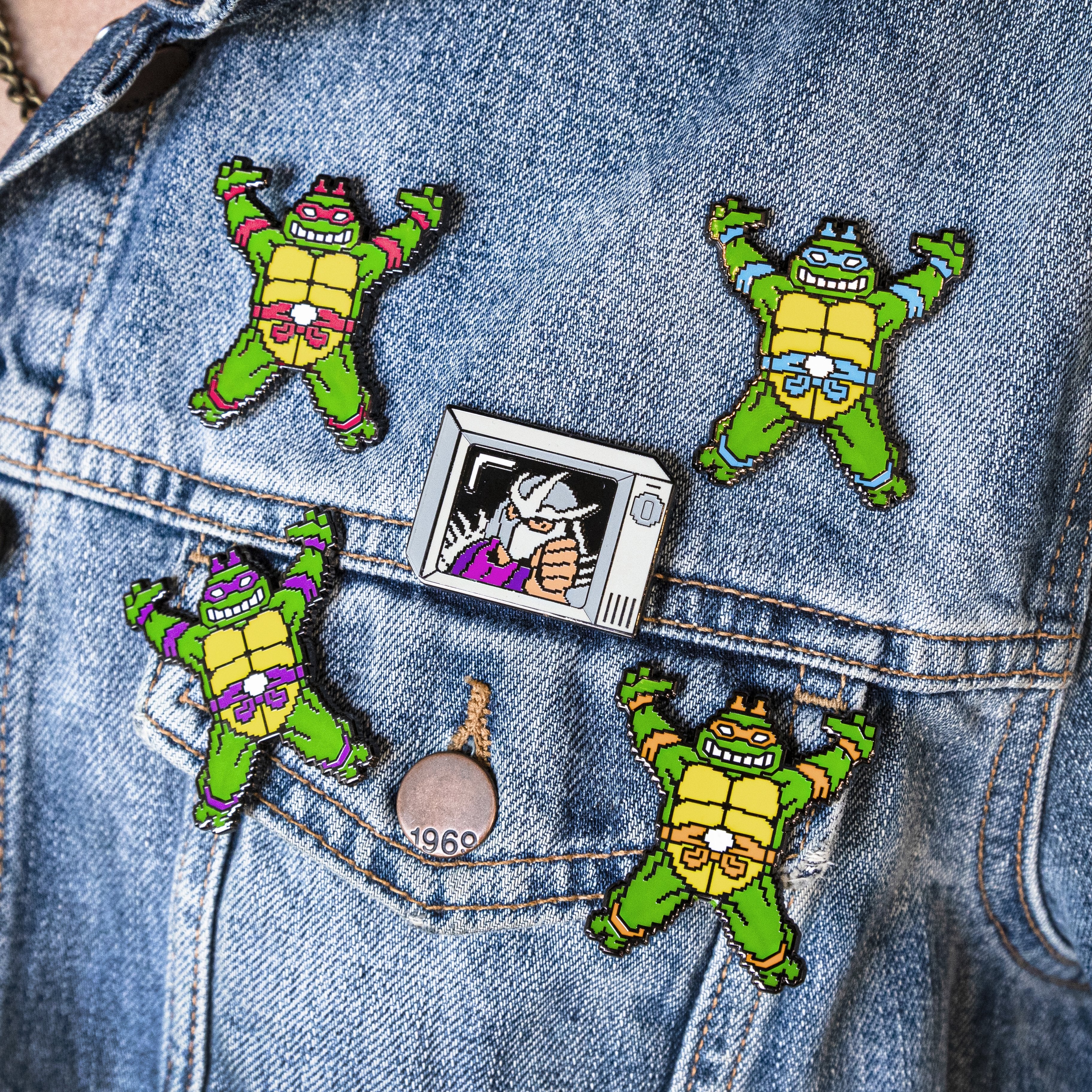 Turtles in Time: Shred Head TV Pin