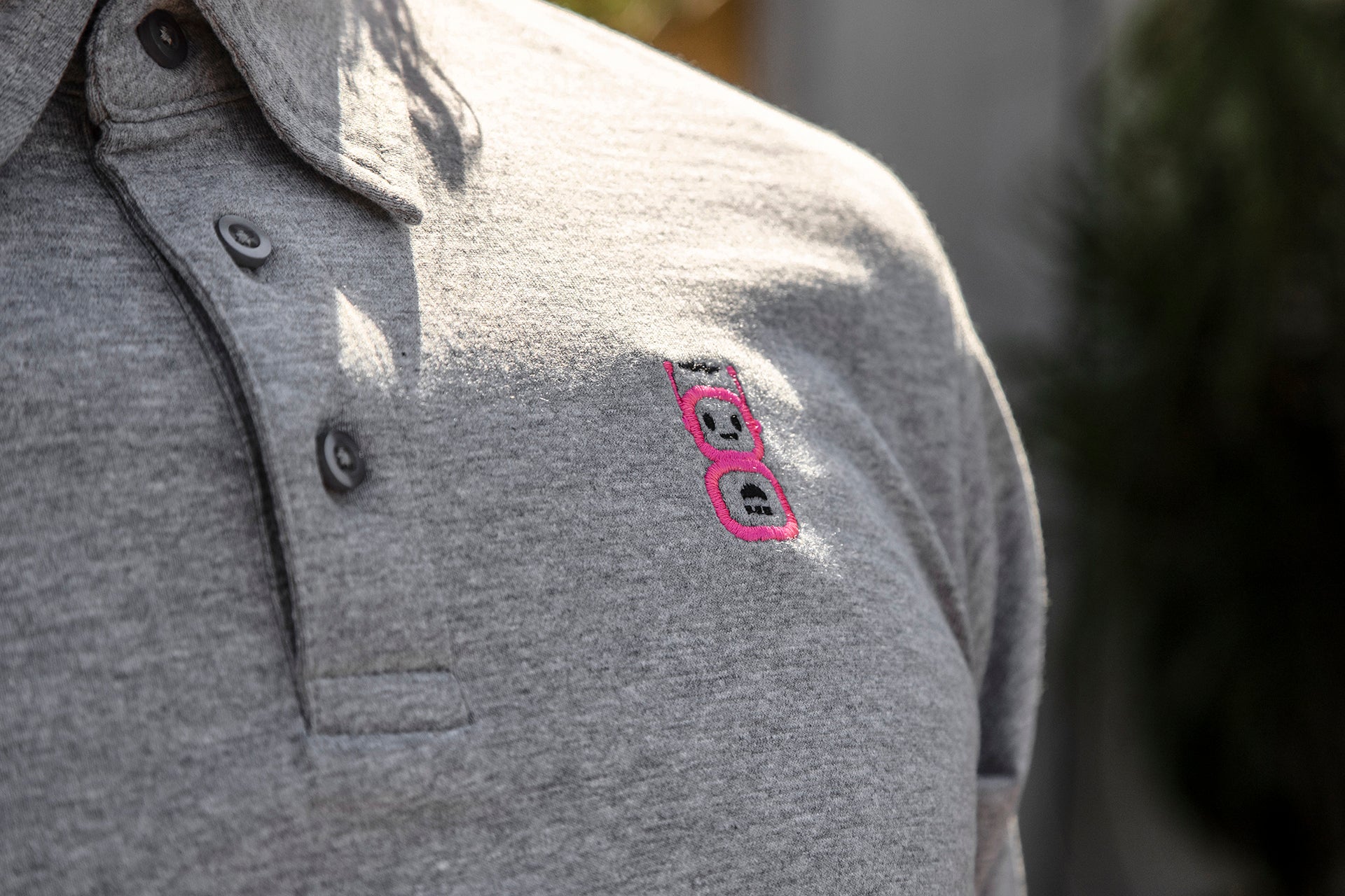 iam8bit Presents: iam8bot Embroidered Polos (Gray)