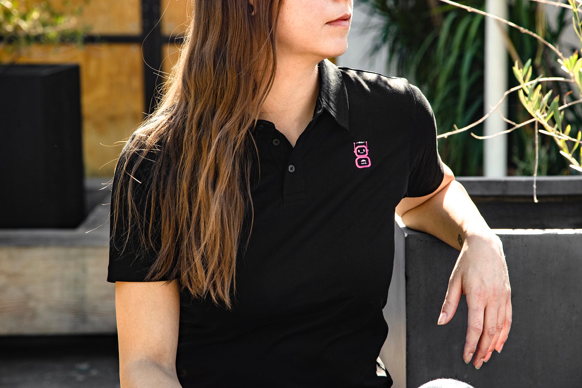 iam8bit Presents: iam8bot Embroidered Polos (Black)