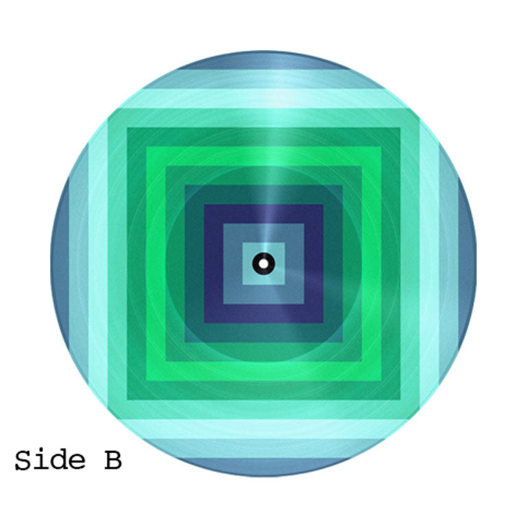 Side B: Blue and green disc
