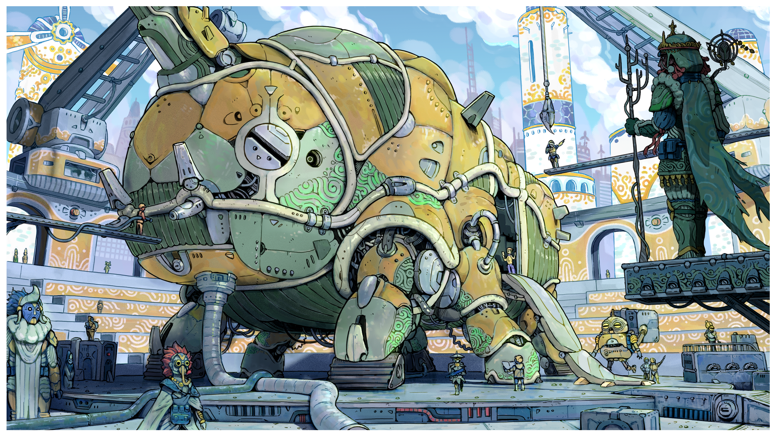 Trailblazers: Into the March - Landship Construction Key Art
