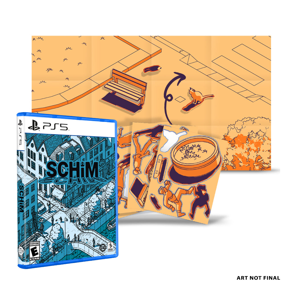 SCHiM (PlayStation 5 iam8bit Exclusive Edition) Customizable 11x17-inch Street Scene Poster, with 4 Character & Shadow Sticker Sheets