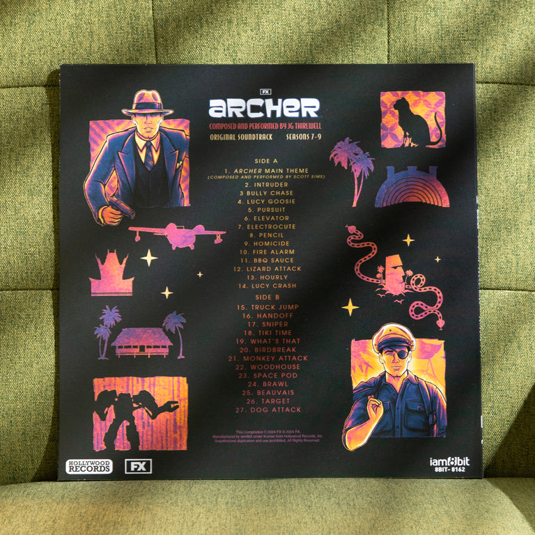 Archer Vinyl Soundtrack - Back of Jacket