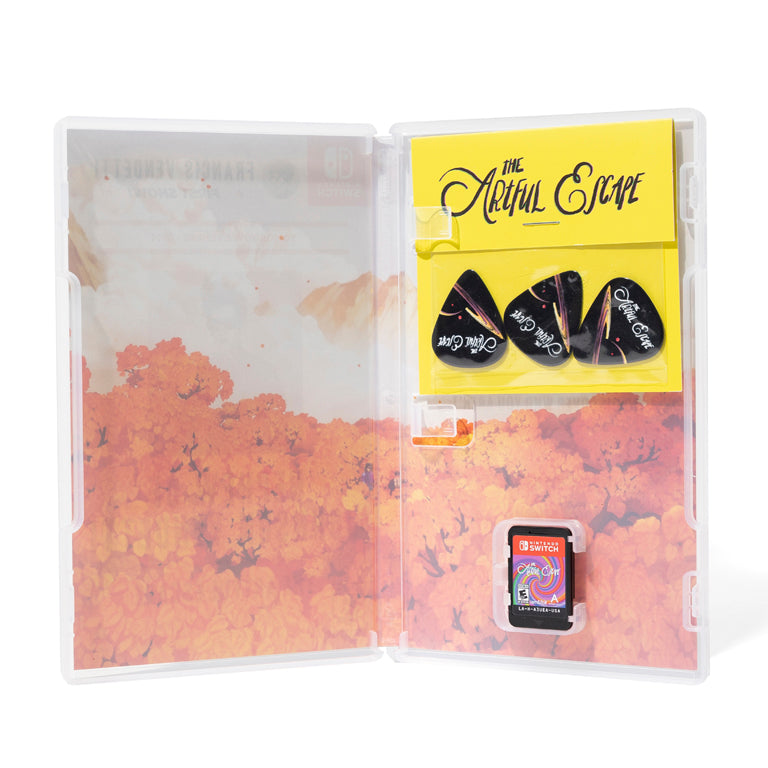 The Artful Escape (Nintendo Switch Exclusive Edition) Open Case, Guitar Pick 3 Pack and Cartridge