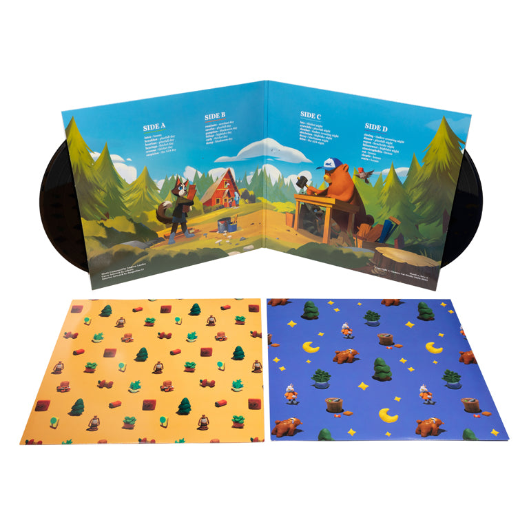 Bear and Breakfast 2xLP Vinyl Soundtrack, Open Jacket, Discs and Sleeve Display