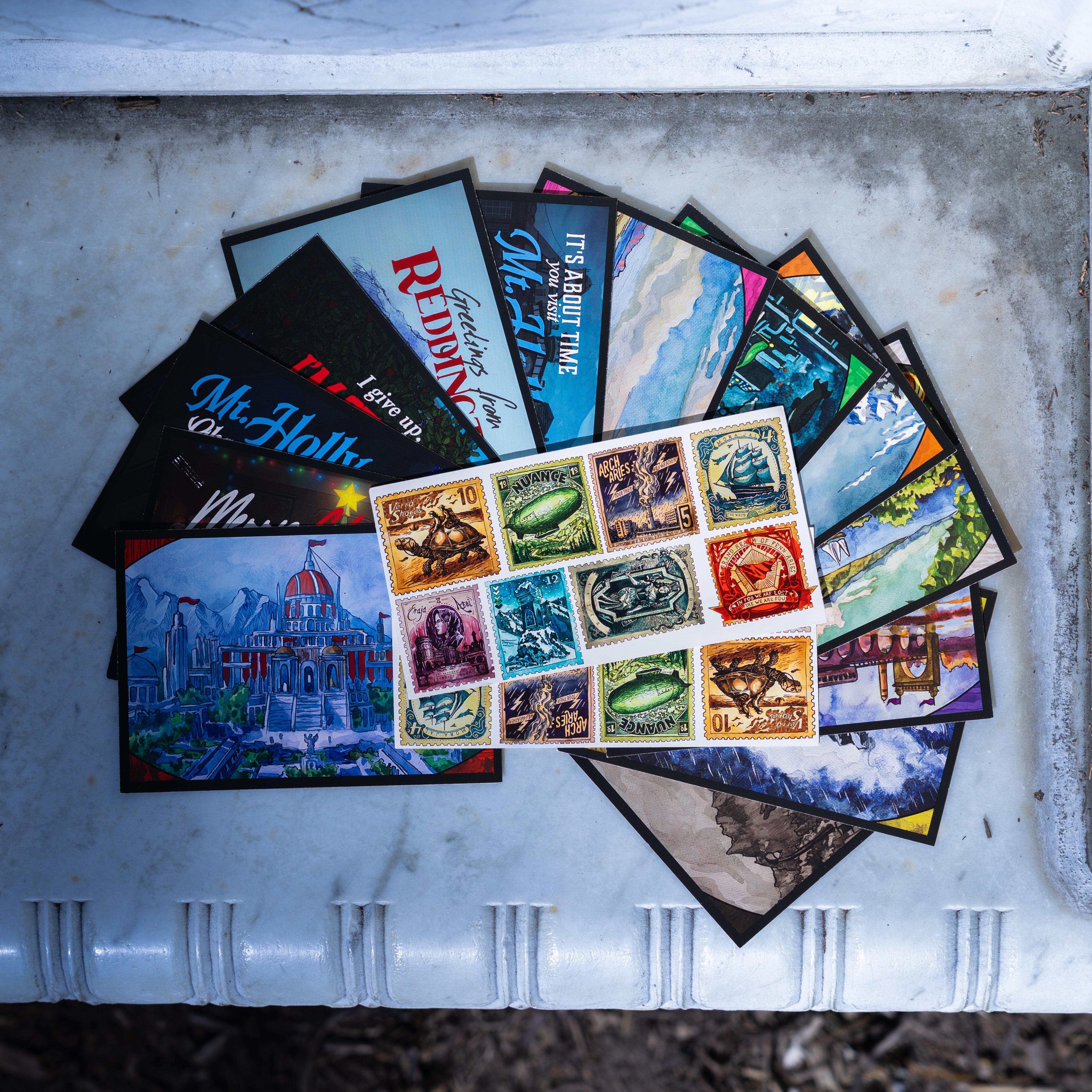 Blue Prince Stamp and Postcard Set