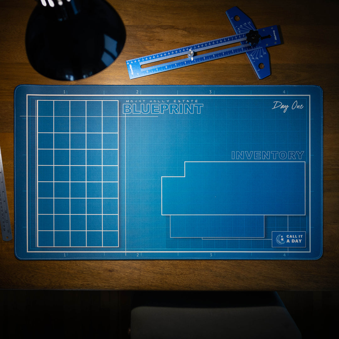 Blue Prince Blueprint Desk Mat