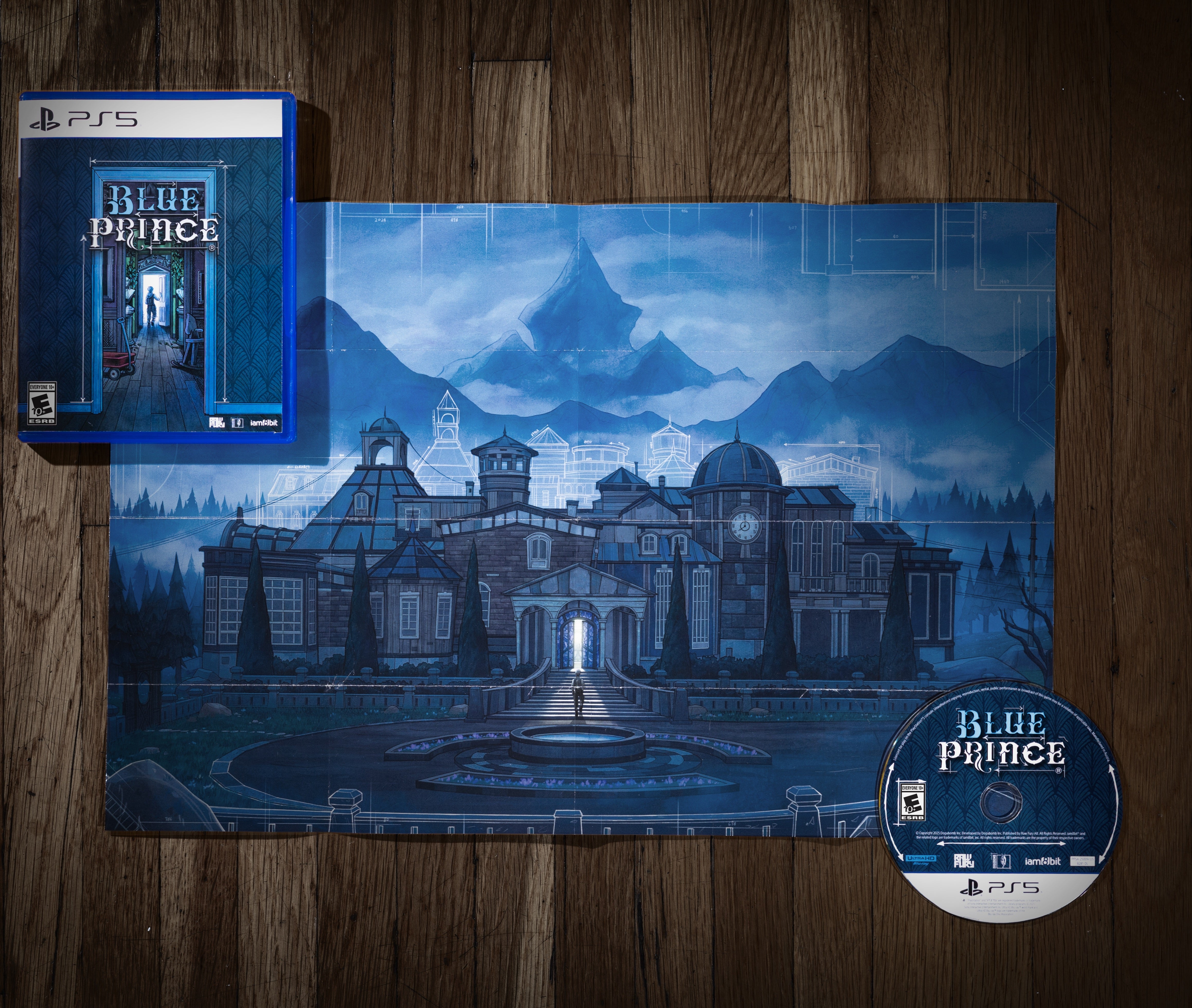 Blue Prince PS5 with poster