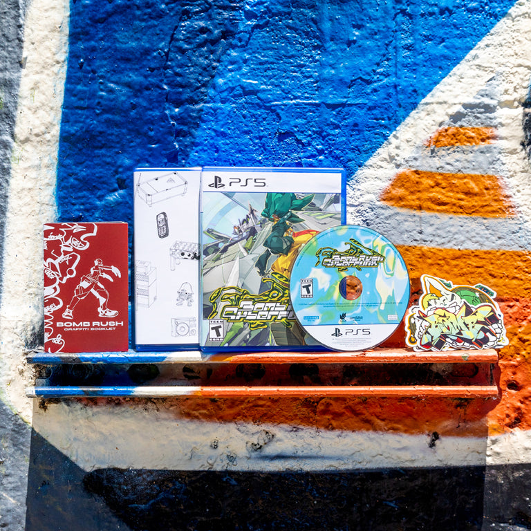 Bomb Rush Cyberfunk (PlayStation 5 Exclusive Edition) Disc and bonus pack ins
