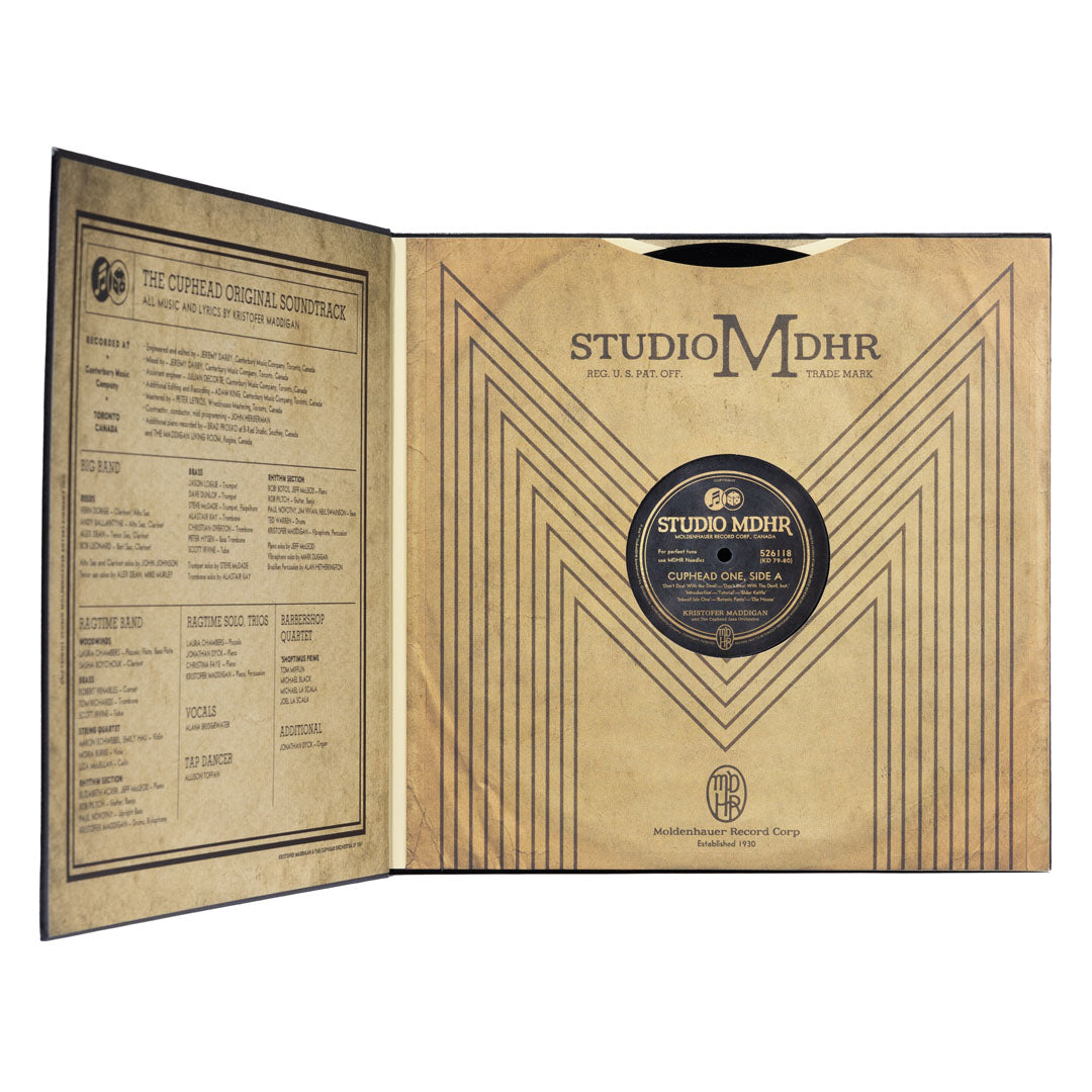 Cuphead 4xLP Deluxe Vinyl Soundtrack Inside of Jacket